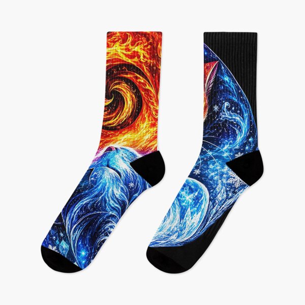 Item preview, ⚖️ PURRFECTLY BALANCED COLLECTION ⚖️ - GALAXY FIRE & ICE CATS designed and sold by WheelieGdArt.