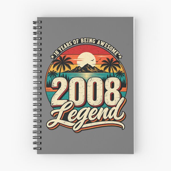Item preview, 2008 Legend 18th Birthday Retro Sunset designed and sold by POD DYNASTY | Original Print On Demand T-Shirt Graphics.