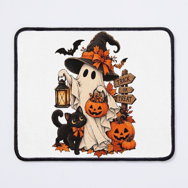 Item preview, Trick or Treat Ghost Witch Black Cat Halloween designed and sold by Sunday.Supply.