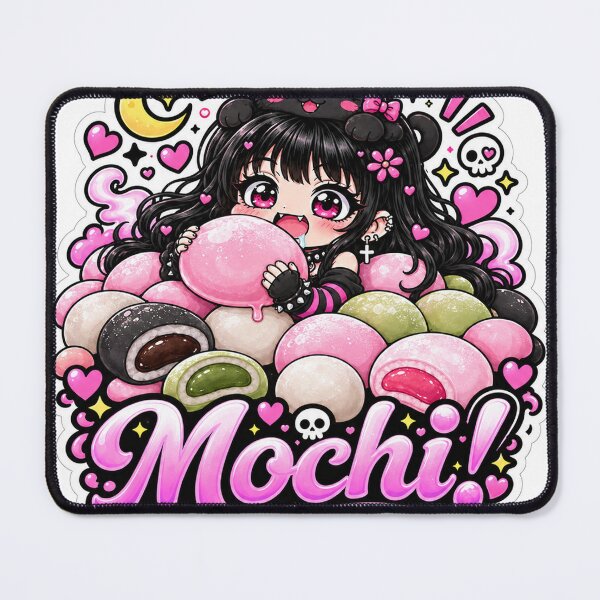 Item preview, Goth Food Gremlin Loves Mochi designed and sold by AnnekeJordaan.