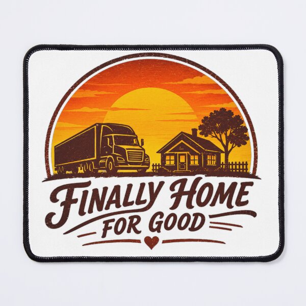 Item preview, Finally Home For Good - Retired Trucker Homecoming Gift designed and sold by Haque Desigens.