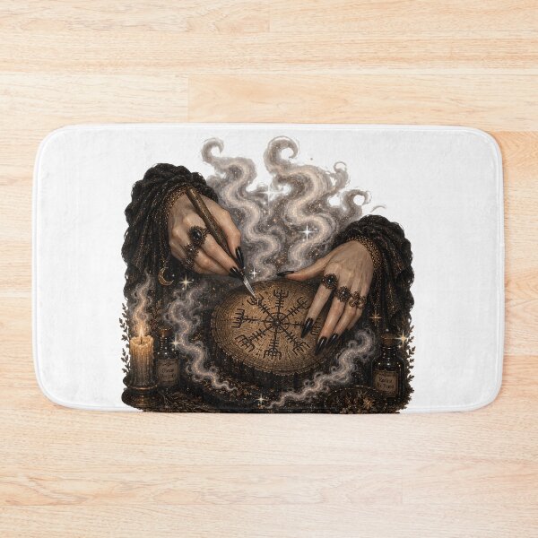 Item preview, Carve The Path - Vegvisir Wayfinder Rune Ritual | Dark Academia Occult Art designed and sold by Neurospicy Trolls.