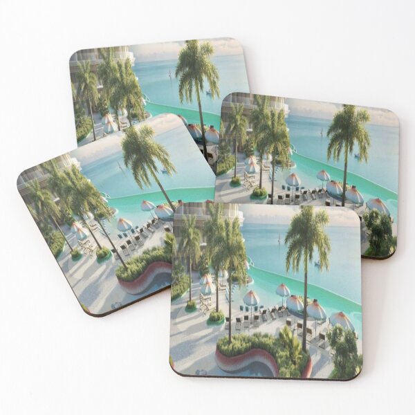 Item preview, Tropical Luxury Beachftont Resort designed and sold by NeonSketch Lab.