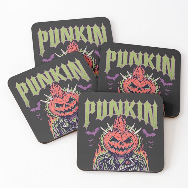 Item preview, Punkin Punk Rock Pumpkin Halloween Spooky Metalhead designed and sold by BowbinaStudio.