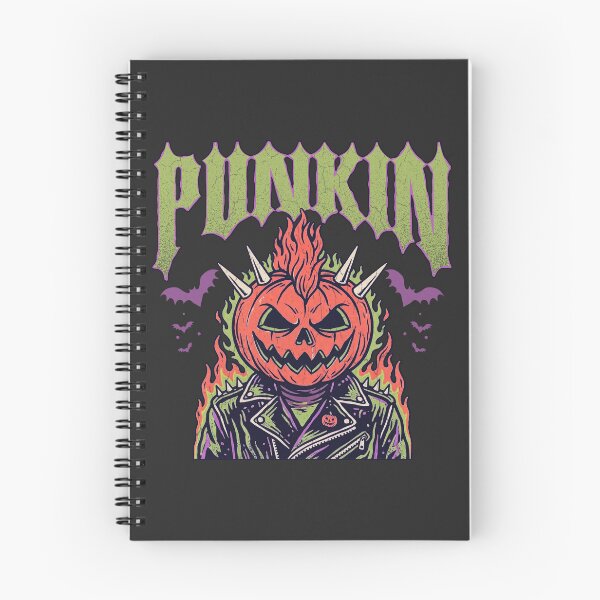 Item preview, Punkin Punk Rock Pumpkin Halloween Spooky Metalhead designed and sold by BowbinaStudio.