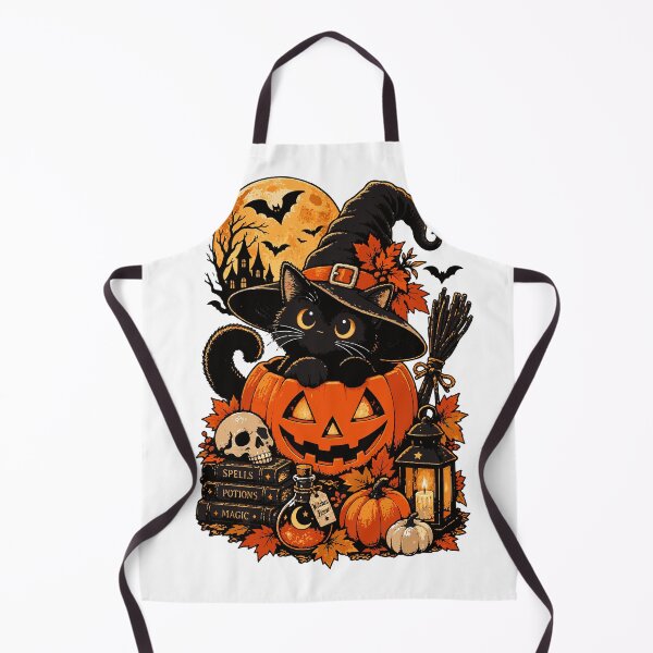 Item preview, Black Cat Witch Pumpkin Vintage Halloween Magic designed and sold by Sunday.Supply.