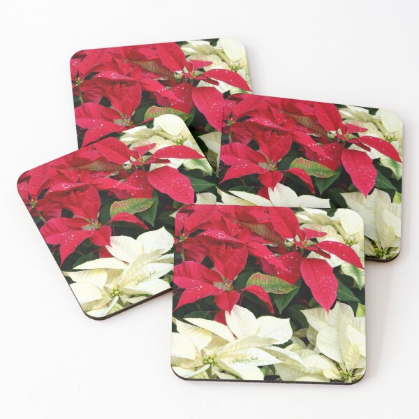 Item preview, Poinsettias Sprinkled with Raindrops designed and sold by SummerJade.