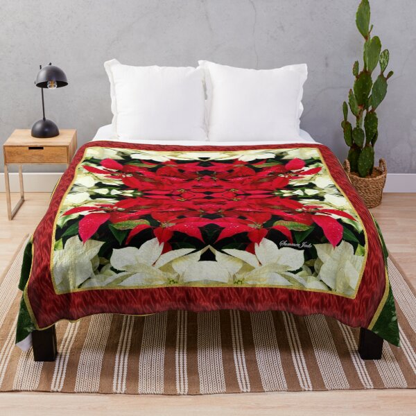 Item preview, Poinsettias Sprinkled with Raindrops designed and sold by SummerJade.