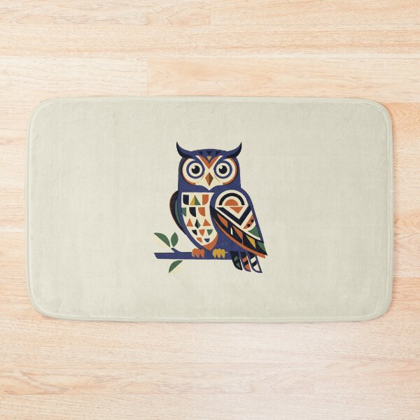 Item preview, Geometric Owl Mid Century Modern Retro Folk Art designed and sold by KiwiRider.