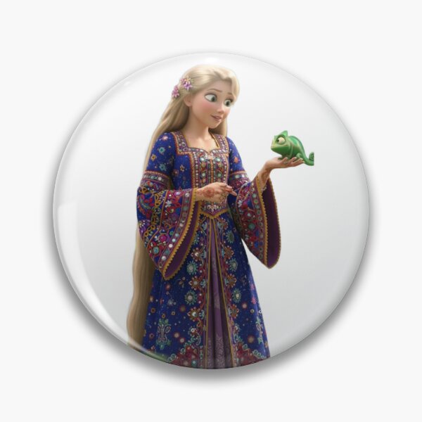 Item preview, Rapunzel and Pascal Tangled Princess Blue Dress 3D Character Design designed and sold by 4U---Store.