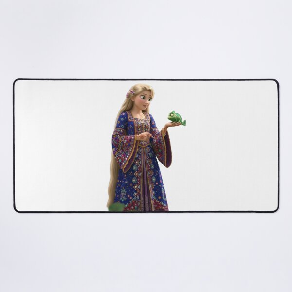 Item preview, Rapunzel and Pascal Tangled Princess Blue Dress 3D Character Design designed and sold by 4U---Store.