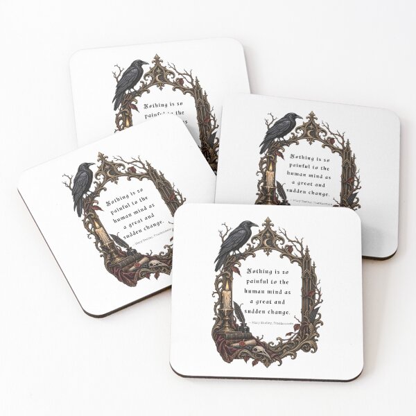Item preview, Nothing is so painful to the human mind as a great and sudden change. - Mary Shelley Frankenstein Quote | Dark Academia Gothic Frame designed and sold by Neurospicy Trolls.