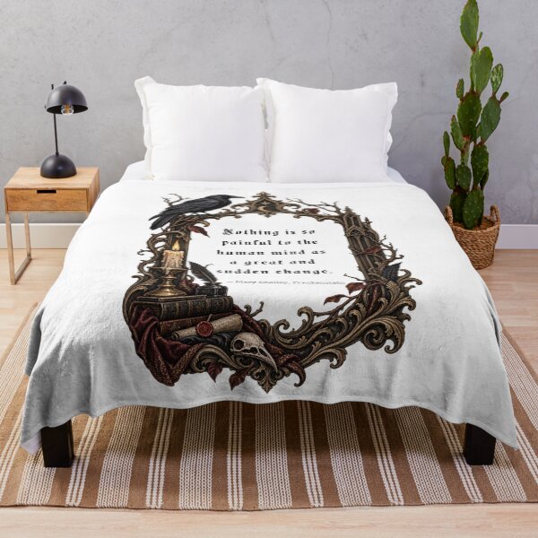 Item preview, Nothing is so painful to the human mind as a great and sudden change. - Mary Shelley Frankenstein Quote | Dark Academia Gothic Frame designed and sold by Neurospicy Trolls.