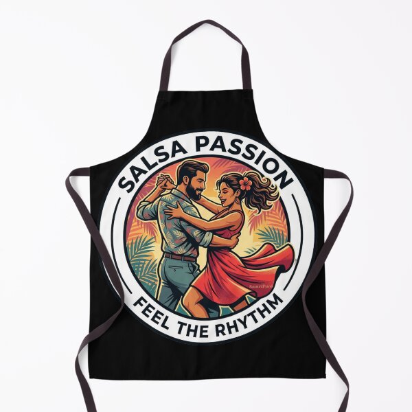 Item preview, Salsa Passion Feel the Rhythm – Retro Tropical Dance Couple, Vintage Sunset Beach Circle Emblem, Latin Dancers Apparel Graphic Sticker designed and sold by SmartPuns.