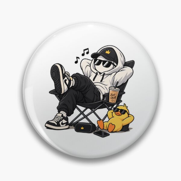Item preview, Just Chill – Relaxed Vibes Funny Cartoon designed and sold by VibeNestStudio-.
