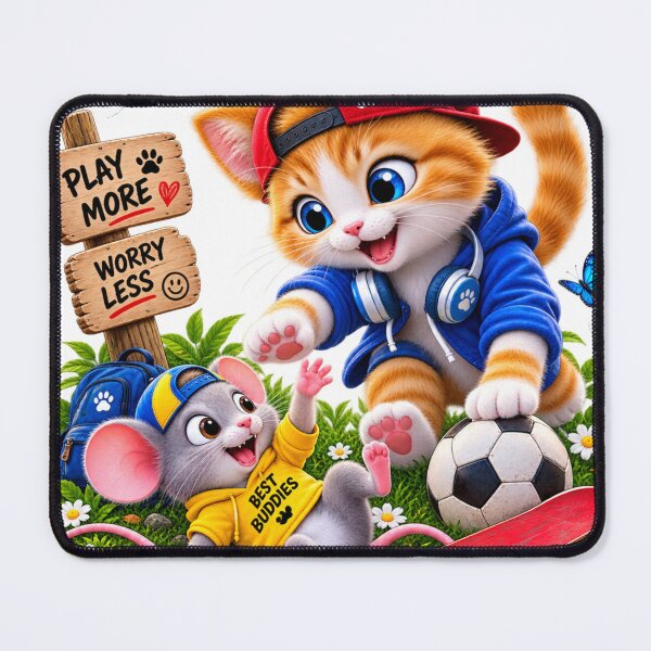 Item preview, Cute cat and mouse fun designed and sold by urbanshop7.