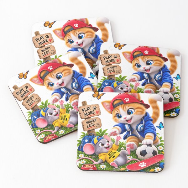 Item preview, Cute cat and mouse fun designed and sold by urbanshop7.