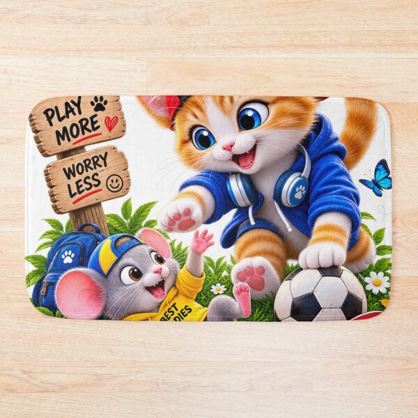 Item preview, Cute cat and mouse fun designed and sold by urbanshop7.