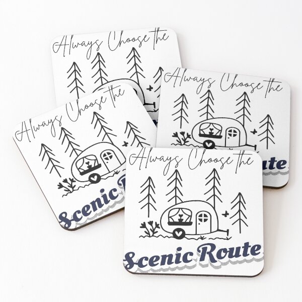 Item preview, Always Choose The Scenic Route Camper Design | Retro RV Travel Gift designed and sold by DonnaRaine.