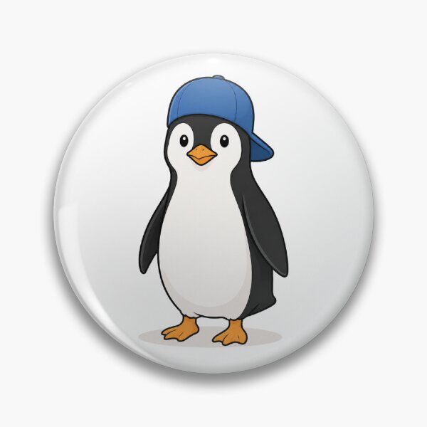 Item preview, Copy of Cute Penguin with Blue Cap – Funny Kawaii Penguin Character designed and sold by LittleGinnyArt.