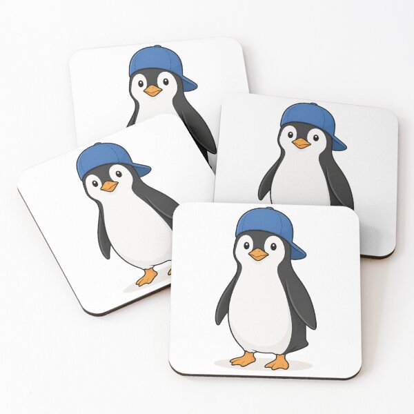 Item preview, Copy of Cute Penguin with Blue Cap – Funny Kawaii Penguin Character designed and sold by LittleGinnyArt.