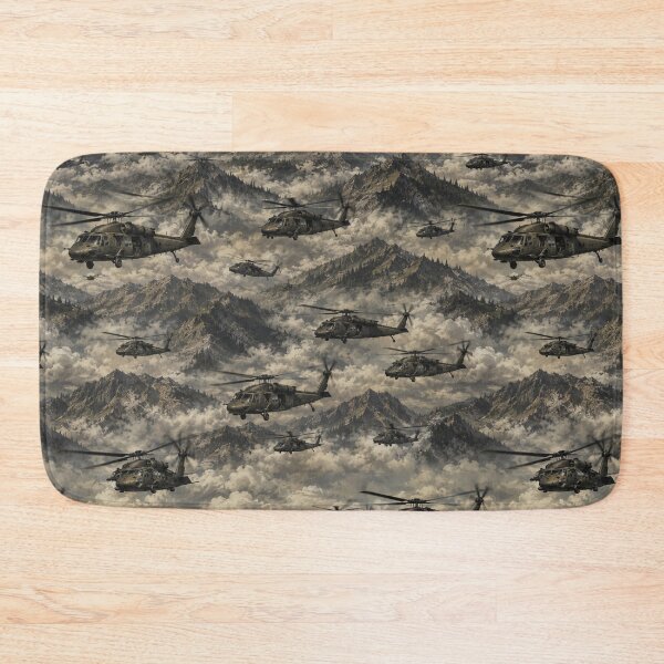 Item preview, Helicopter Formation Over Misty Mountains designed and sold by Military Insignia Products.