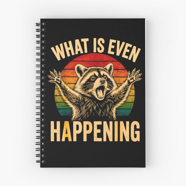 Item preview, What Is Even Happening Funny Panicked Raccoon Trash Panda Meme designed and sold by Rahamkshop.