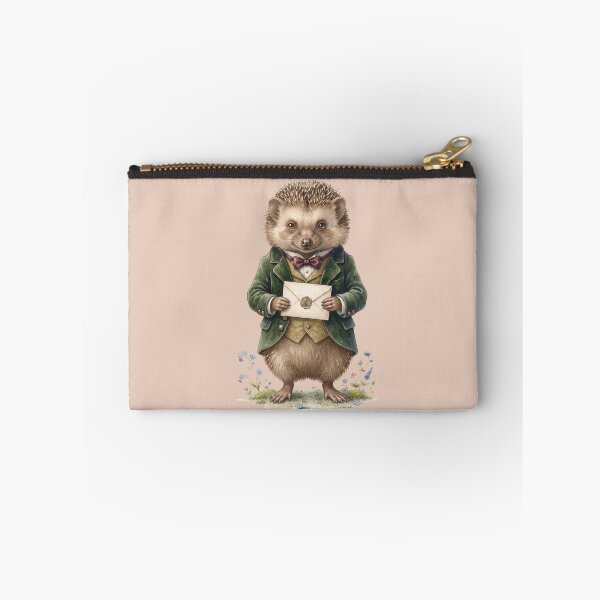 Item preview, Vintage Hedgehog Gentleman with Letter designed and sold by ImageryLoom.