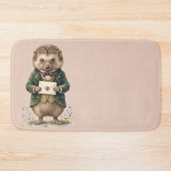 Item preview, Vintage Hedgehog Gentleman with  Letter designed and sold by ImageryLoom.