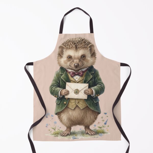 Item preview, Vintage Hedgehog Gentleman with Letter designed and sold by ImageryLoom.