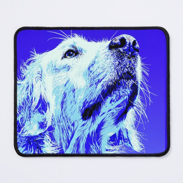 Item preview, Blue Pop Art Golden Retriever Portrait designed and sold by PetsArt.