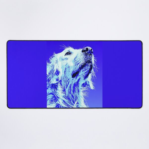 Item preview, Blue Pop Art Golden Retriever Portrait designed and sold by PetsArt.