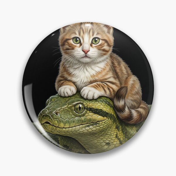 Item preview, Cute cat and anaconda designed and sold by ReneMM.