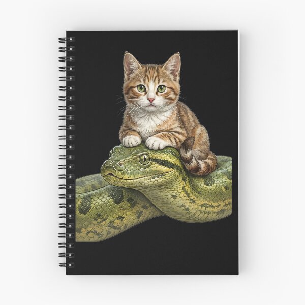 Item preview, Cute cat and anaconda designed and sold by ReneMM.