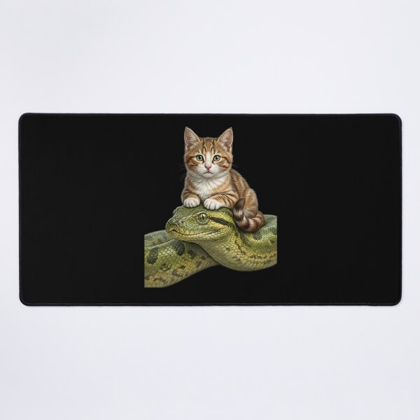 Item preview, Cute cat and anaconda designed and sold by ReneMM.
