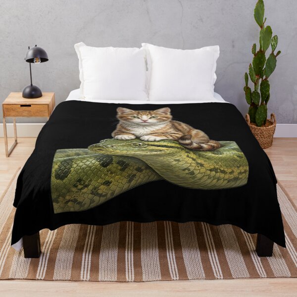 Item preview, Cute cat and anaconda designed and sold by ReneMM.