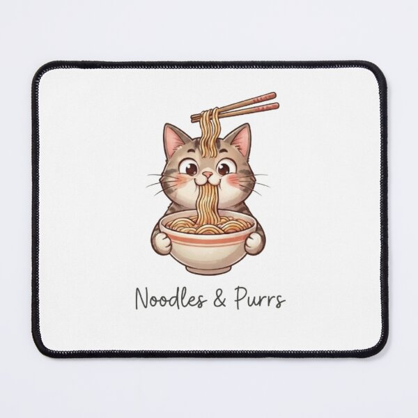 Item preview, Noodles & Purrs – Cute Cat Eating Ramen, Funny Noodle Lover Gift designed and sold by PrintforDesign.