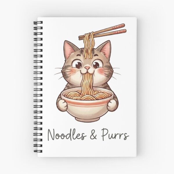 Item preview, Noodles & Purrs – Cute Cat Eating Ramen, Funny Noodle Lover Gift designed and sold by PrintforDesign.