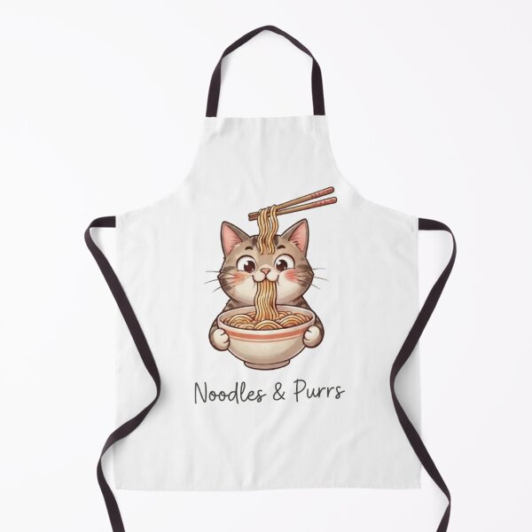 Item preview, Noodles & Purrs – Cute Cat Eating Ramen, Funny Noodle Lover Gift designed and sold by PrintforDesign.