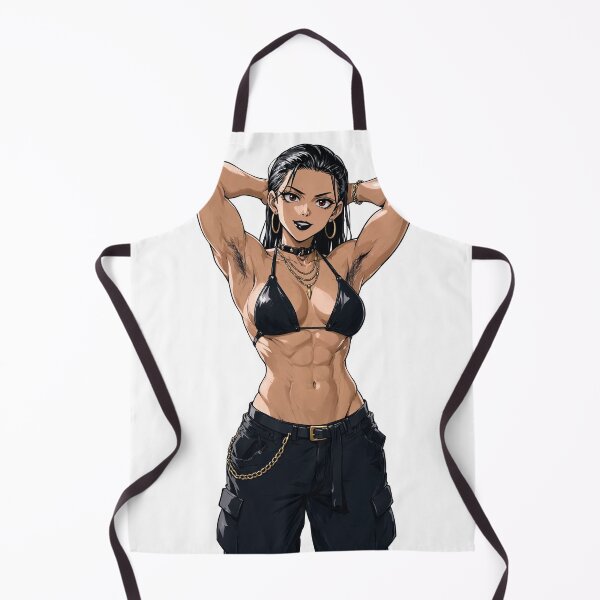 Item preview, Animated Manga art woman standing with hands behind her heads in a bikini top with unshaven underarms designed and sold by Vintage Designs +.