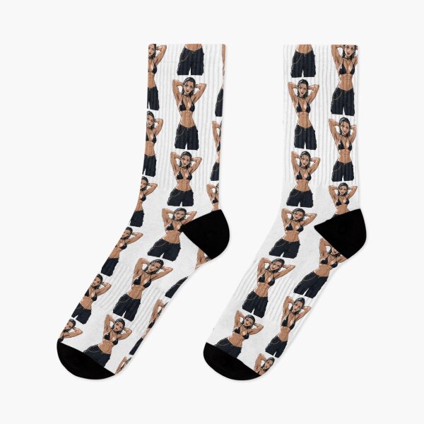 Item preview, Animated Manga art woman standing with hands behind her heads in a bikini top with unshaven underarms designed and sold by Vintage Designs +.