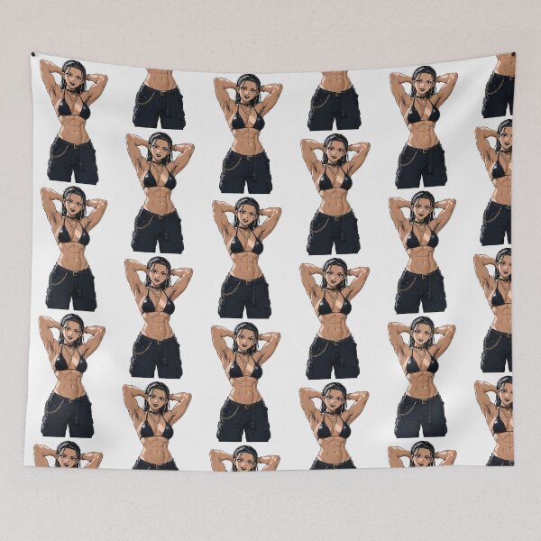 Item preview, Animated Manga art woman standing with hands behind her heads in a bikini top with unshaven underarms designed and sold by Vintage Designs +.