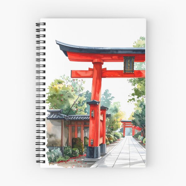 Item preview, Red Torii Gate in Misty Bamboo Forest designed and sold by BetweenForms.