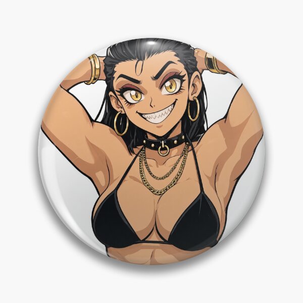 Item preview, Animated Manga art woman standing with hands behind her heads in a bikini top  designed and sold by Vintage Designs +.