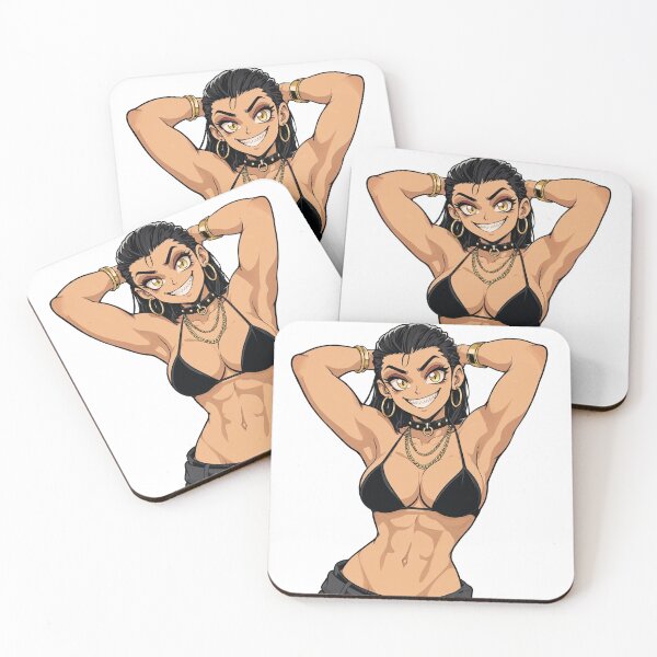 Item preview, Animated Manga art woman standing with hands behind her heads in a bikini top  designed and sold by Vintage Designs +.