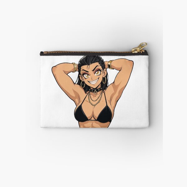 Item preview, Animated Manga art woman standing with hands behind her heads in a bikini top  designed and sold by Vintage Designs +.