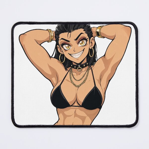 Item preview, Animated Manga art woman standing with hands behind her heads in a bikini top  designed and sold by Vintage Designs +.
