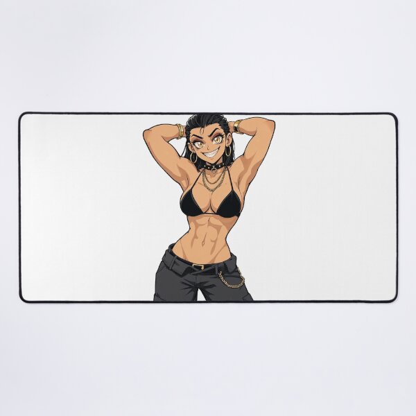 Item preview, Animated Manga art woman standing with hands behind her heads in a bikini top designed and sold by Vintage Designs +.