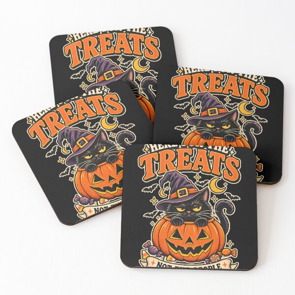Item preview, Here for the Treats Not the People – Funny Black Cat Halloween designed and sold by Ajdaprint.