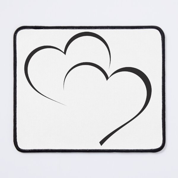 Item preview, Minimalist Double Heart Line Art Vector Graphic designed and sold by AyaanArtStudio.